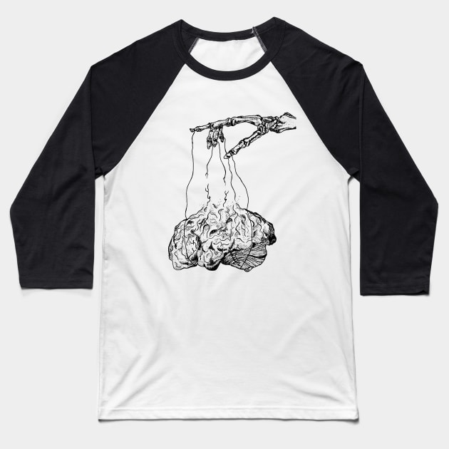 Mind Control Baseball T-Shirt by iksill